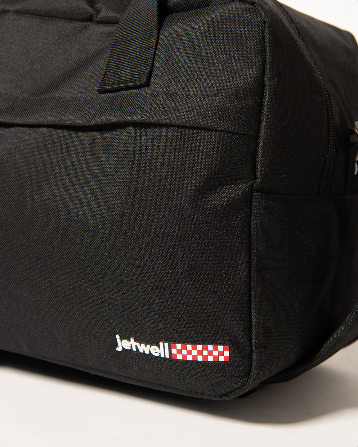 "Travel Light" Water-Resistant Duffel Bag, Black + Neck Pillow