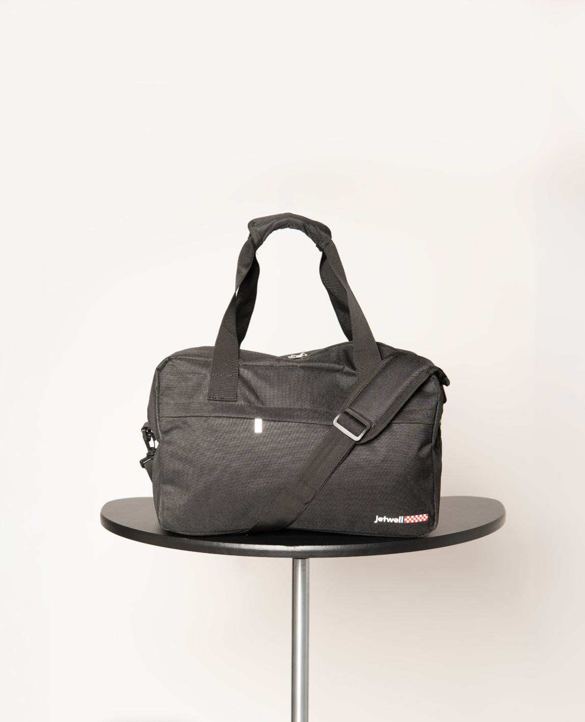 "Travel Light" Water-Resistant Duffel Bag, Black + Neck Pillow