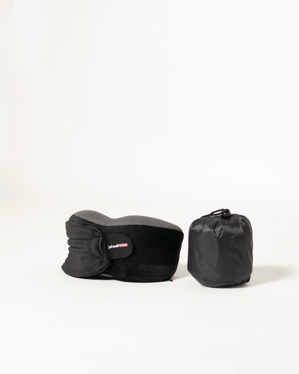 "Travel Light" Water-Resistant Duffel Bag, Black + Neck Pillow